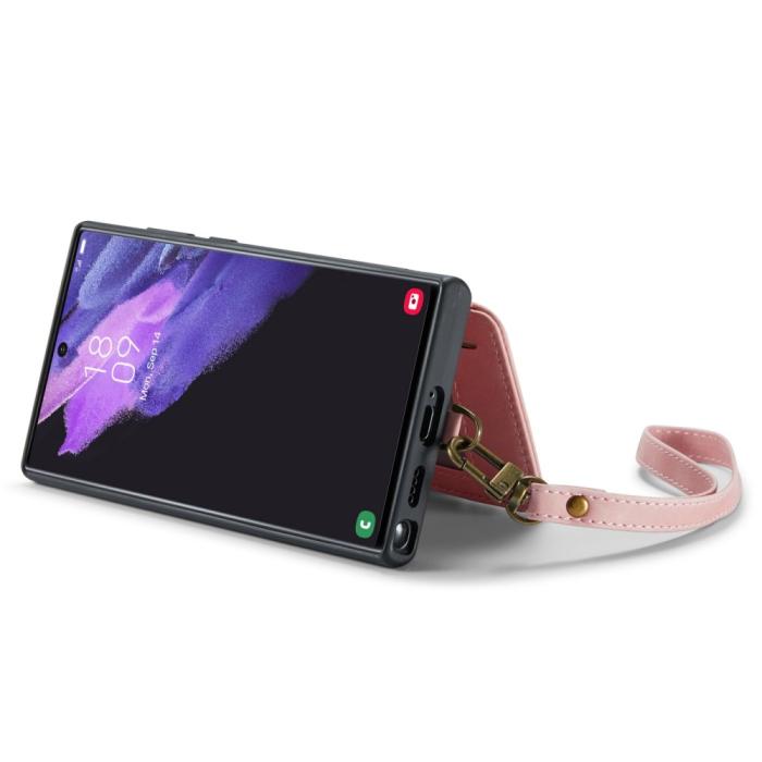 Bild 3, CASEME Galaxy S23 Ultra Skal Med Magnetisk Plånbok Ljus Rosa