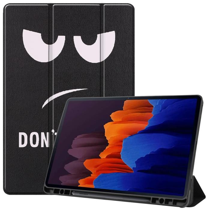 Bild 1, Samsung Galaxy Tab S7 Plus / Tab S8 Plus Fodral Tri-Fold Pennhållare