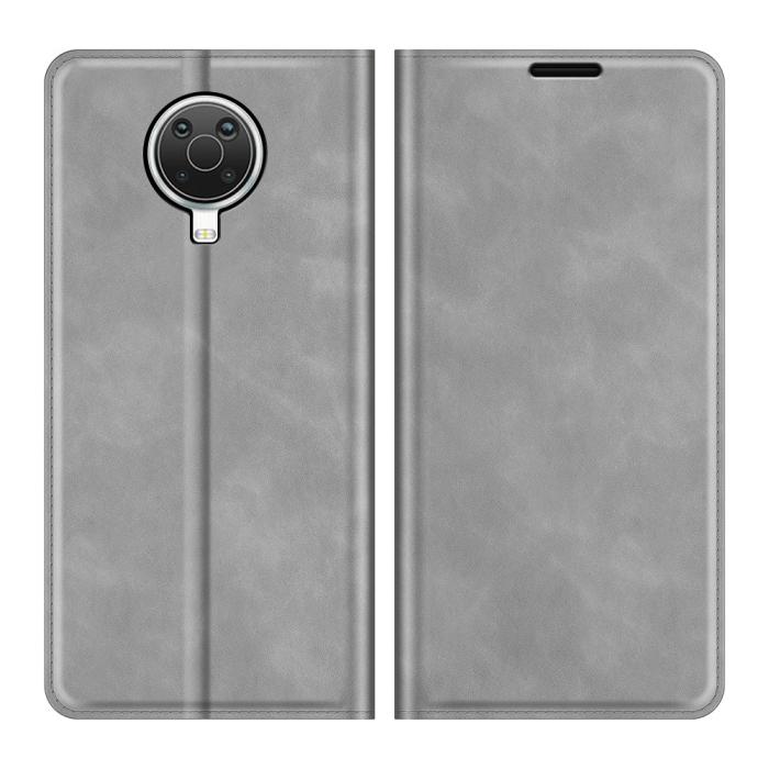Bild 1, Nokia G10 / G20 Fodral Skin Touch Läder Grå