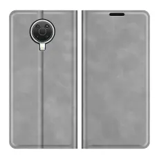 Nokia G10 / G20 Fodral Skin Touch L&auml;der Gr&aring;