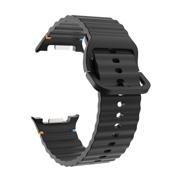 Bild 2, KALEBOL Galaxy Watch 8 46/44/40 mm Armband Wave Svart