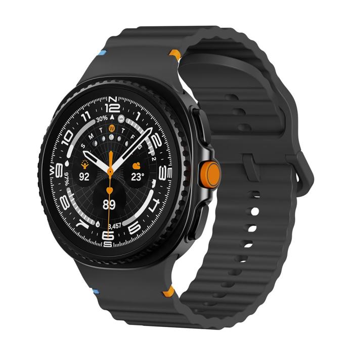 Bild 3, KALEBOL Galaxy Watch 8 46/44/40 mm Armband Wave Svart