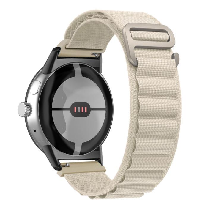 Bild 2, Google Pixel Watch / Watch 2 Armband Nylon Pro Beige