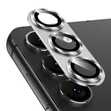 ENKAY Samsung Galaxy S25 Linsskydd H&auml;rdat Glas Silver
