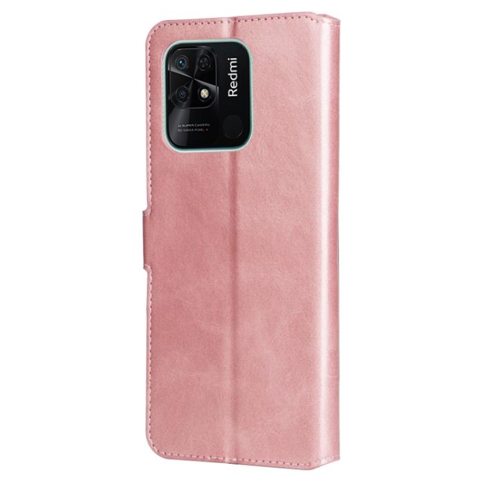 Bild 3, Xiaomi Redmi 10C Fodral Läder Roséguld