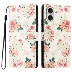 iPhone 17 / 18 Fodral Med Tryck Blommor Rosa