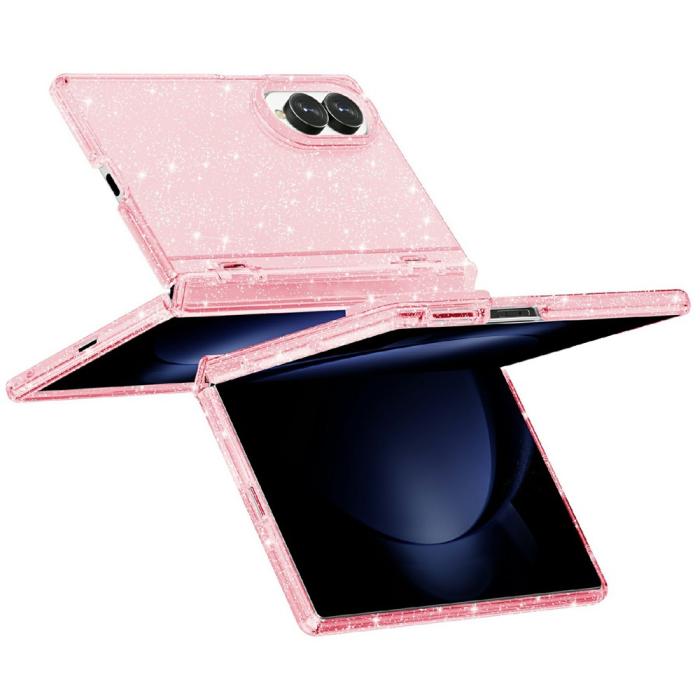 Bild 3, Samsung Galaxy Z Fold 8 Skal Glitter TPU Rosa