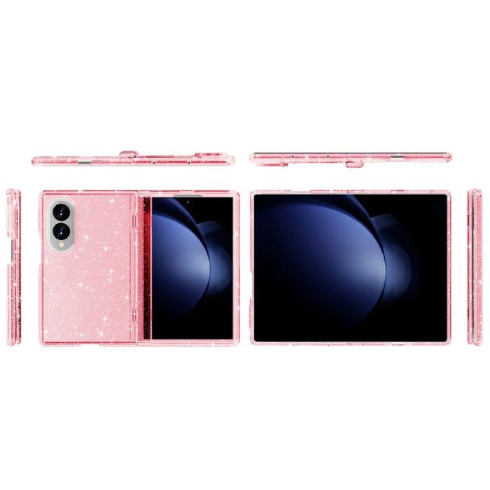 Bild 5, Samsung Galaxy Z Fold 8 Skal Glitter TPU Rosa