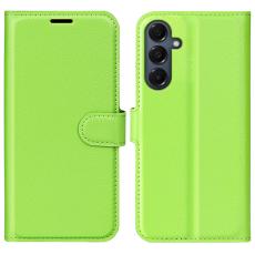 Samsung Galaxy A17 Fodral Litchi L&auml;der Gr&ouml;n