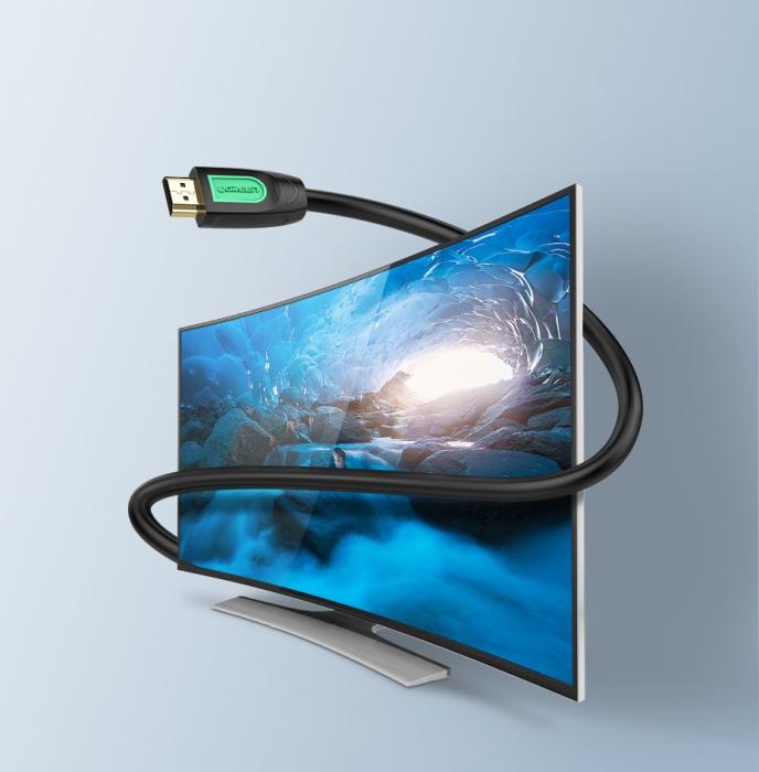 Bild 3, Ugreen 2m HDMI Kabel 19 Pin 4K 60Hz Svart