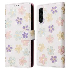 Samsung Galaxy A57 5G Fodral RFID L&auml;der F&auml;rgglada Blommor