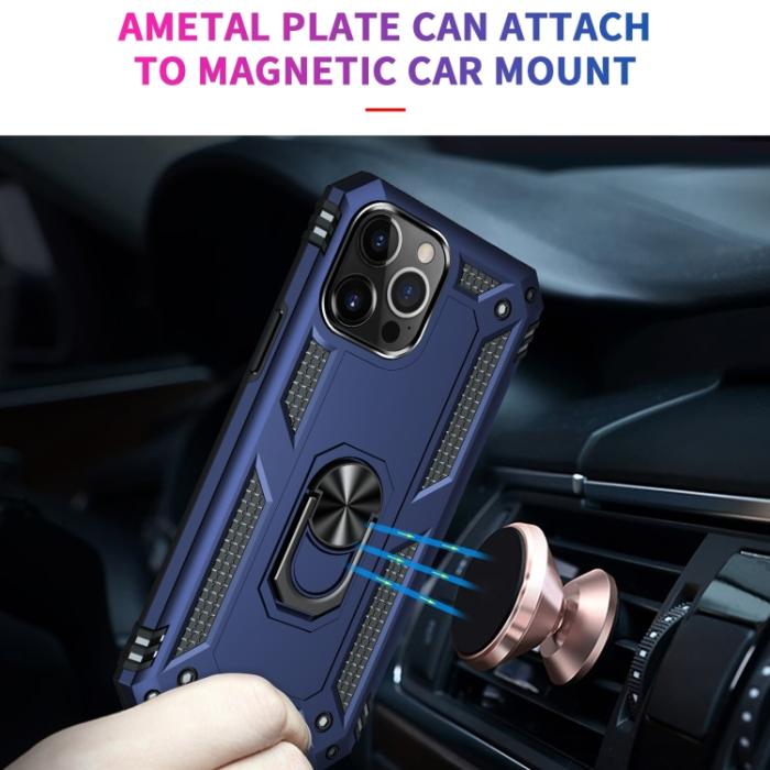 Bild 6, iPhone 14 Pro Skal Hybrid Armor Ring Blå