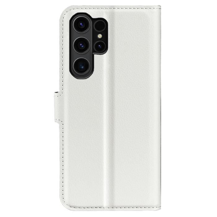 Bild 6, Samsung Galaxy S24 Ultra Fodral Läder Litchi Vit