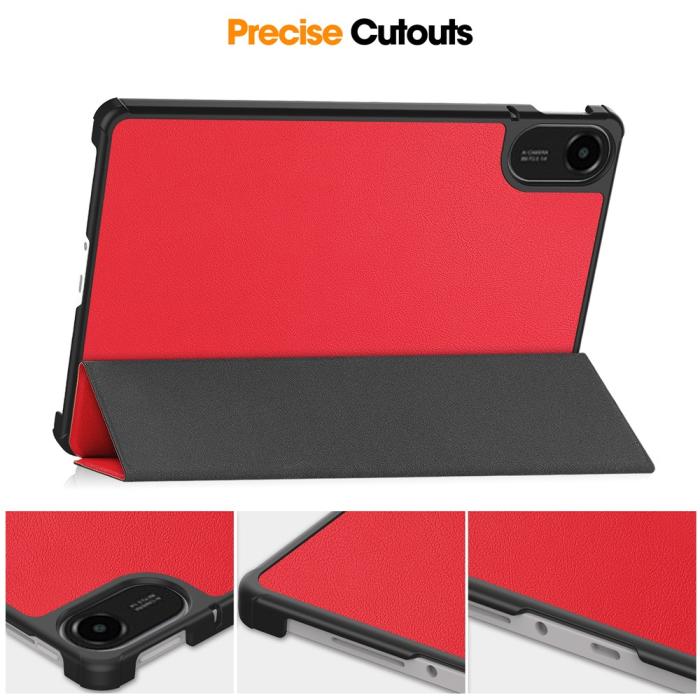 Bild 6, Xiaomi Redmi Pad 2 Fodral Tri-Fold Röd