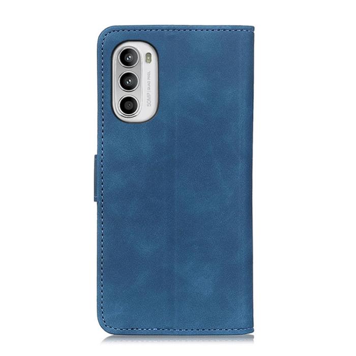 Bild 3, KHAZNEH Motorola Moto G52/G82 Fodral Retro Läder Blå