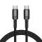 100W/5A 2m PD USB-C - USB-C Kabel UltraBoost Evo Svart