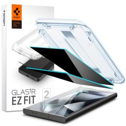 Spigen Galaxy S24 Ultra 2-PACK GLAS.tR "Ez Fit" Skärmskydd Privacy