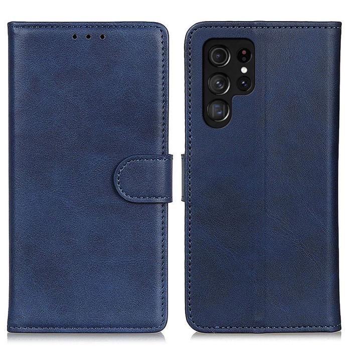 Bild 1, Samsung Galaxy S23 Ultra Fodral Solid Läder Blå
