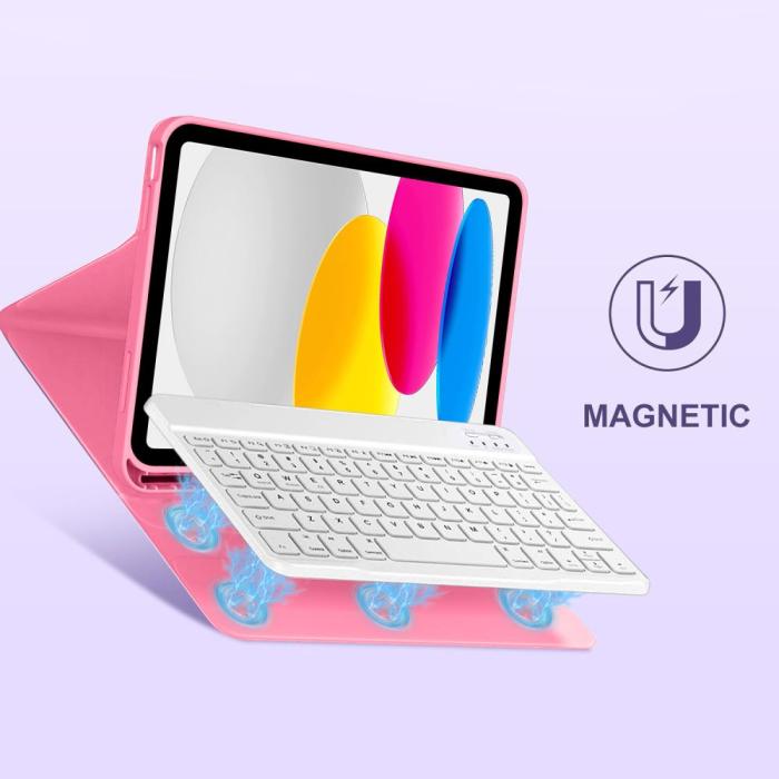 Bild 6, Tech-Protect iPad 11 2025/10.9 2022 Fodral SC Tangentbord Magenta