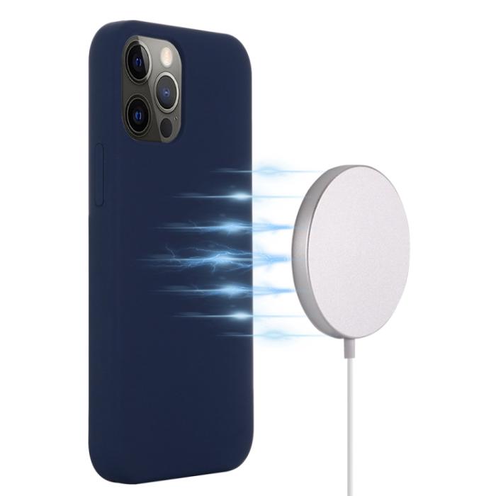 Bild 3, iPhone 15 Pro Skal MagSafe Silikon Mörk Blå