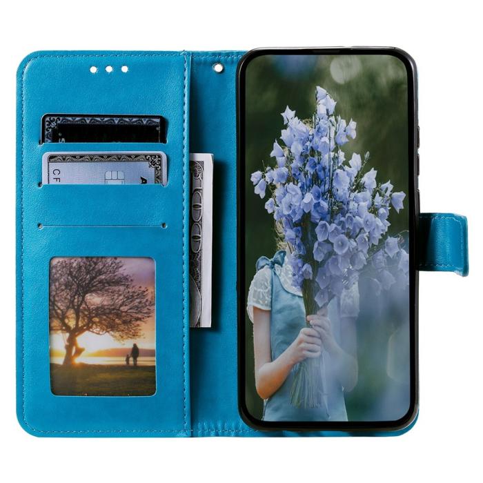 Bild 3, Xiaomi 12T / 12T Pro Fodral Mandala Läder Blå