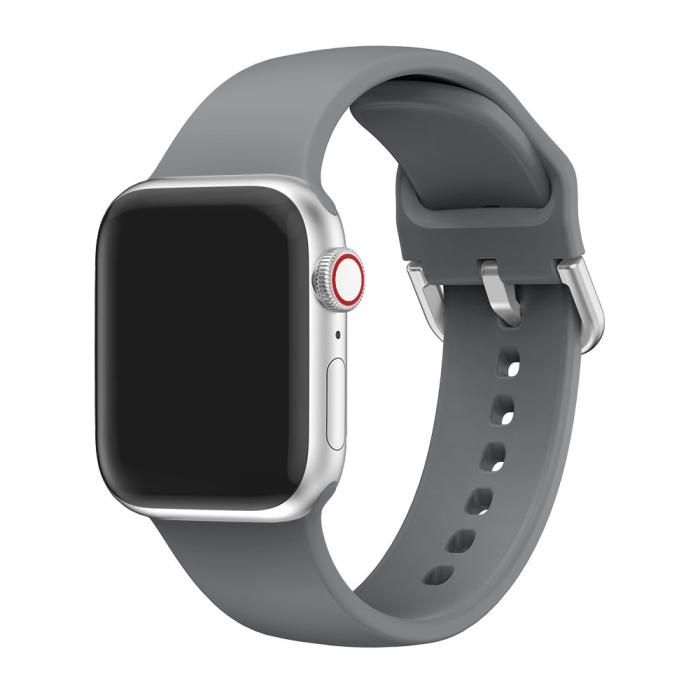 Bild 2, Silikon Armband Apple Watch 41/40/38 mm - Grå