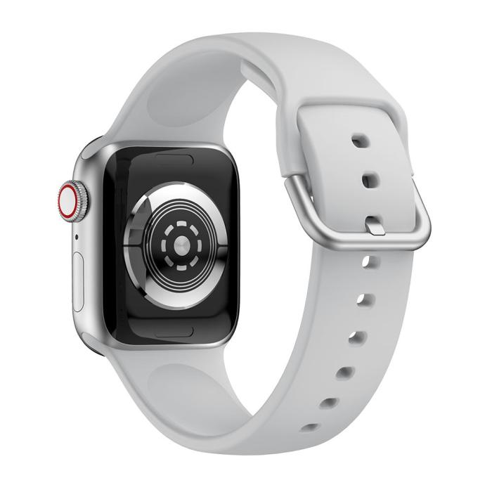 Bild 3, Silikon Armband Apple Watch 41/40/38 mm - Grå