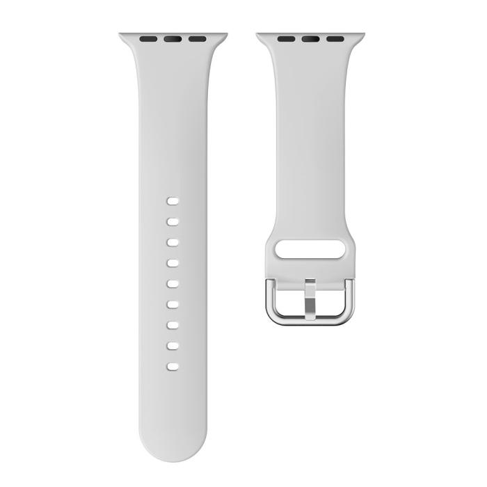 Bild 4, Silikon Armband Apple Watch 41/40/38 mm - Grå