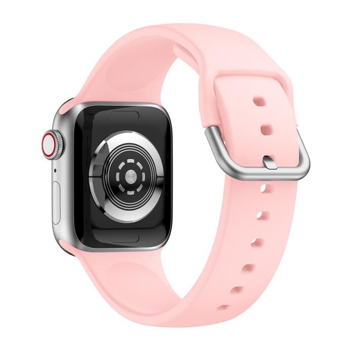 Bild 3, Silikon Armband Apple Watch 41/40/38 mm - Ljus Rosa