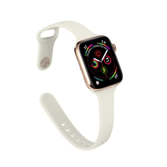 Bild 5, Silikon Armband Apple Watch 41/40/38 mm - Beige
