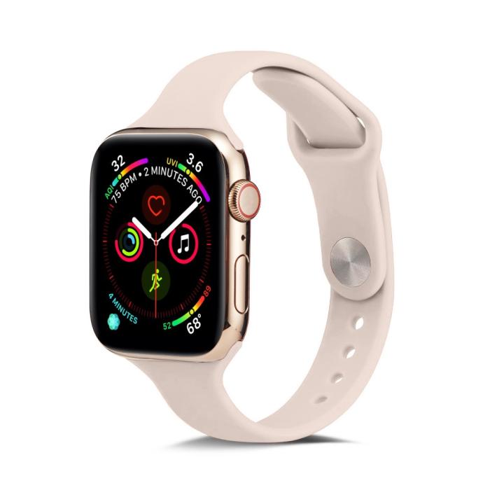 Bild 2, Silikon Armband Apple Watch 41/40/38 mm - Ljus Rosa