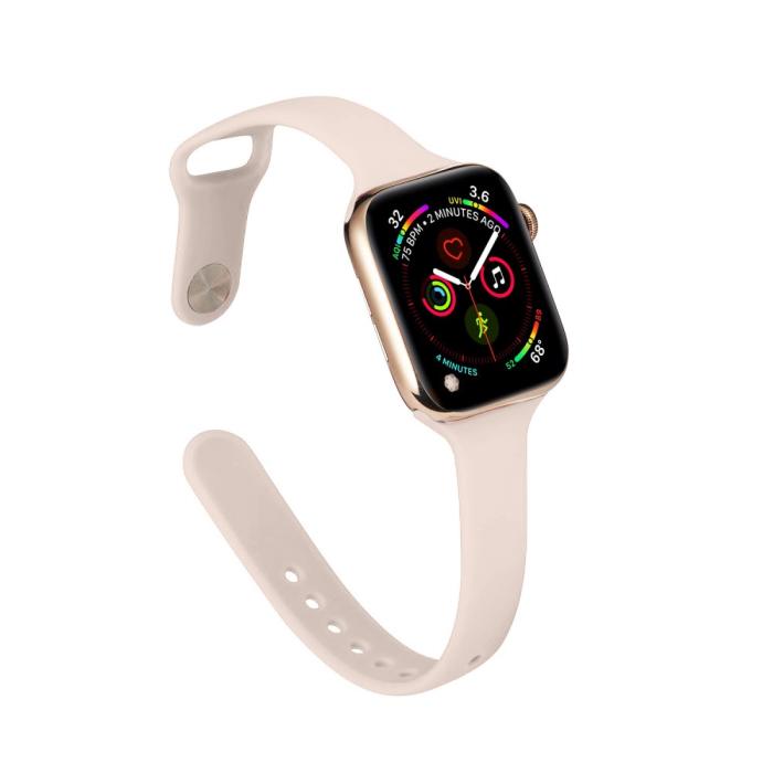 Bild 5, Silikon Armband Apple Watch 41/40/38 mm - Ljus Rosa