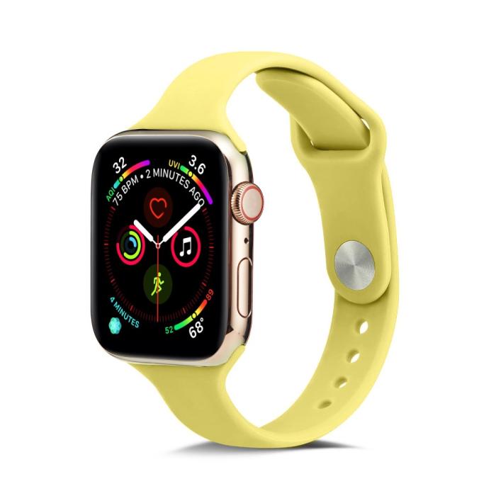 Bild 2, Silikon Armband Apple Watch 41/40/38 mm - Gul