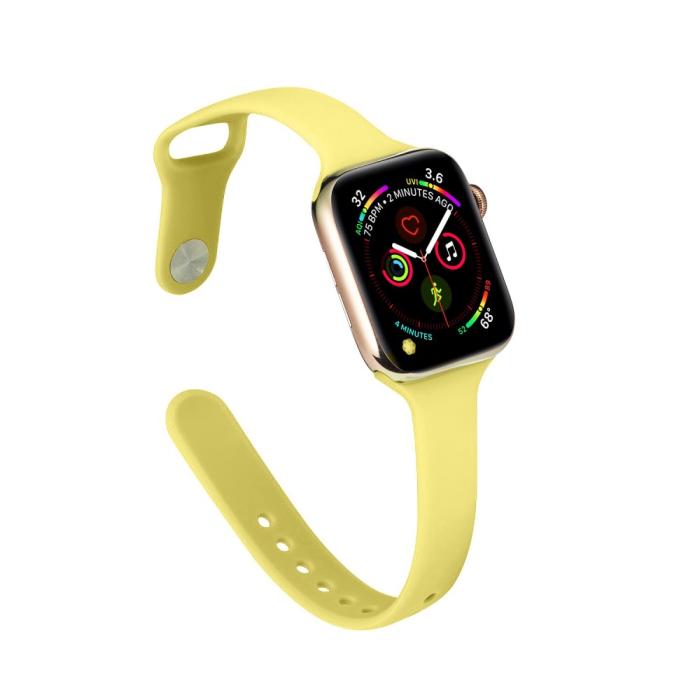 Bild 5, Silikon Armband Apple Watch 41/40/38 mm - Gul