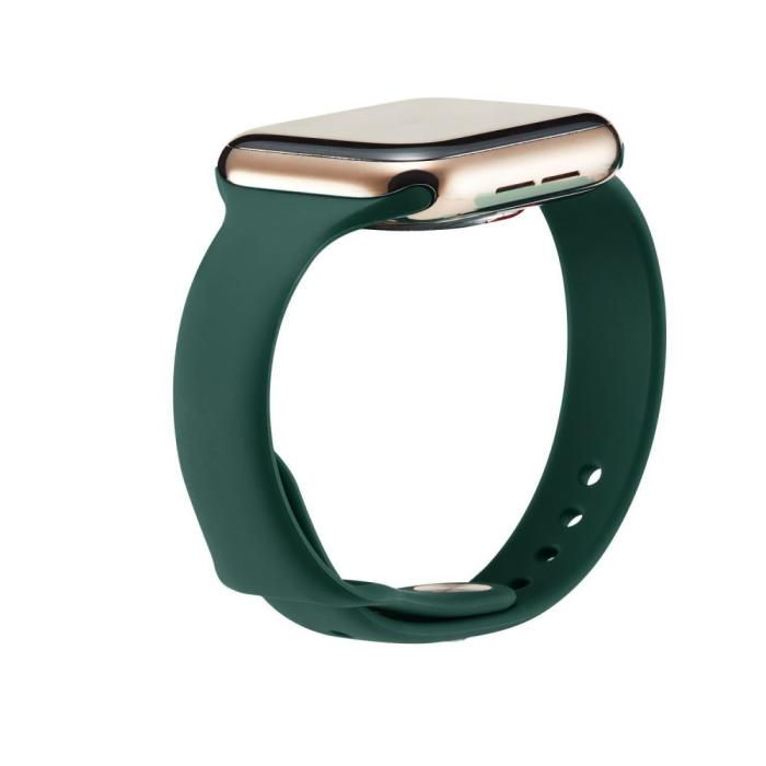 Bild 3, Silikon Armband Apple Watch 41/40/38 mm - Mörk Grön