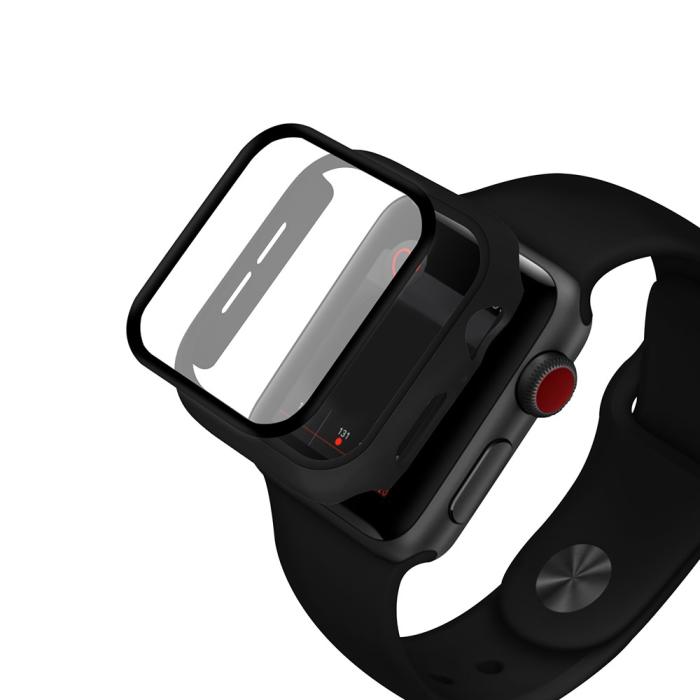 Bild 2, Härdat Glas Skydd Apple Watch 38 mm - Svart
