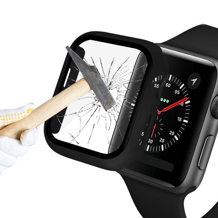 Bild 5, Härdat Glas Skydd Apple Watch 38 mm - Svart