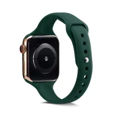 Silikon Armband Apple Watch 42/41/40/38 mm - Mörk Grön