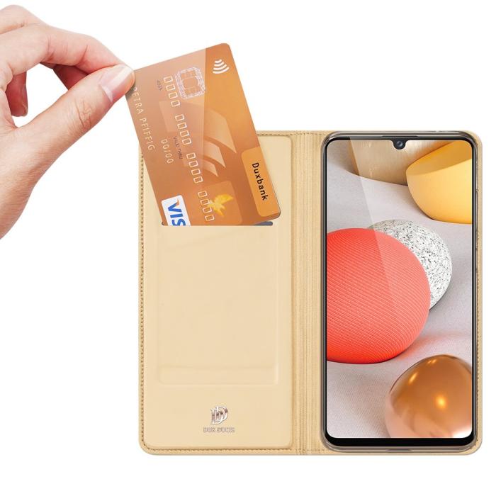 Bild 2, Samsung Galaxy A12 - DUX DUCIS Skin Pro Fodral - Guld