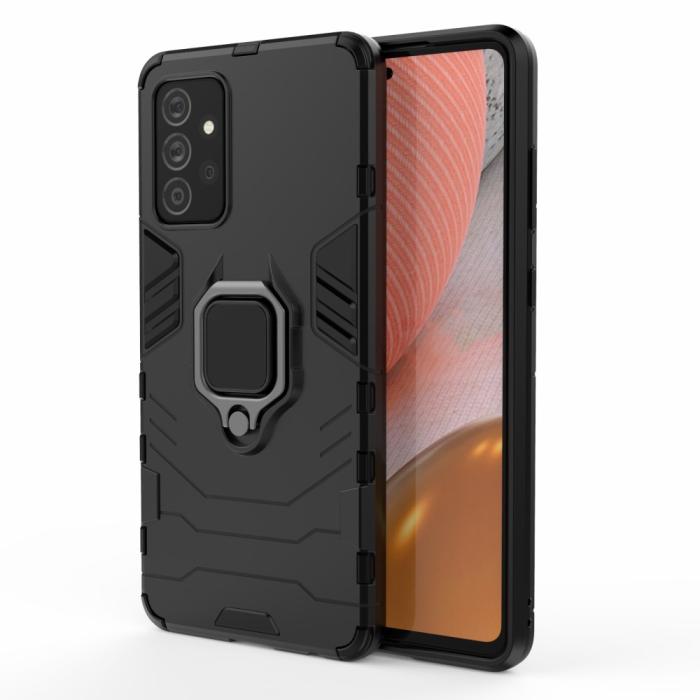 Bild 1, Samsung Galaxy A72 - Hybrid Ring Skal - Svart