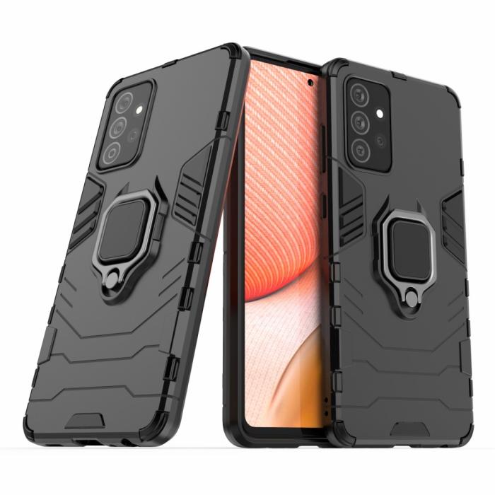 Bild 2, Samsung Galaxy A72 - Hybrid Ring Skal - Svart