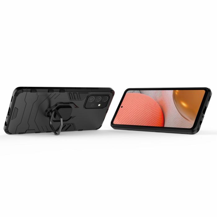 Bild 3, Samsung Galaxy A72 - Hybrid Ring Skal - Svart