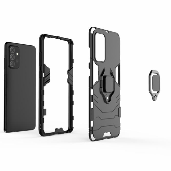 Bild 4, Samsung Galaxy A72 - Hybrid Ring Skal - Svart