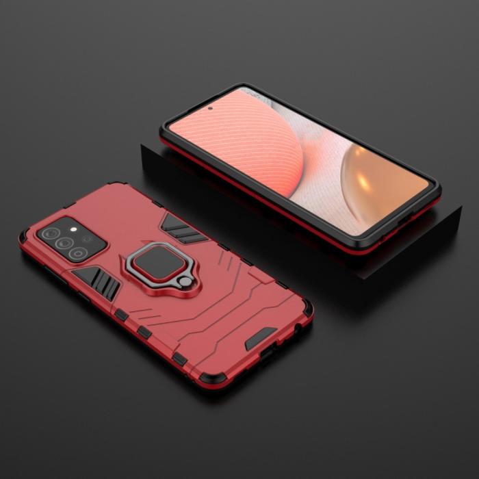 Bild 5, Samsung Galaxy A72 - Hybrid Ring Skal - Röd