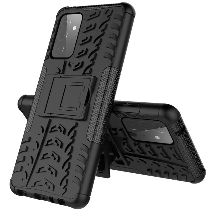 Bild 1, Samsung Galaxy A72 - Ultimata Stöttåliga Skalet med Stöd - Svart