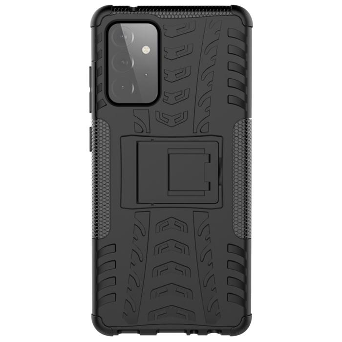 Bild 2, Samsung Galaxy A72 - Ultimata Stöttåliga Skalet med Stöd - Svart