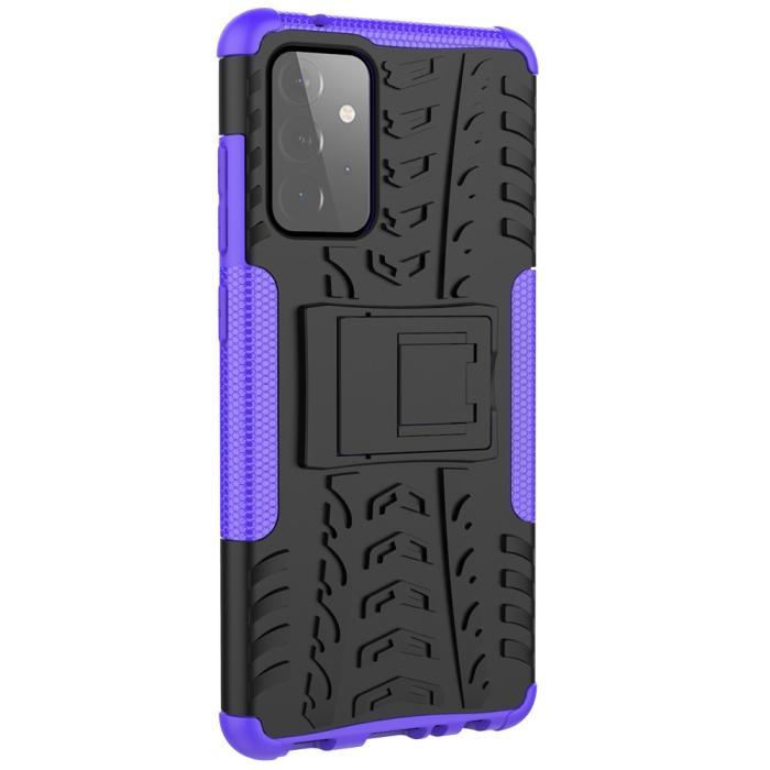 Bild 5, Samsung Galaxy A72 - Ultimata Stöttåliga Skalet med Stöd - Lila