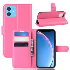 iPhone 11 - Litchi Plånboksfodral - Rosa