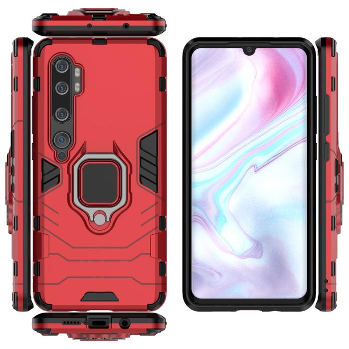 Bild 3, Xiaomi Mi Note 10 / Note 10 Pro - Ring Skal - Röd