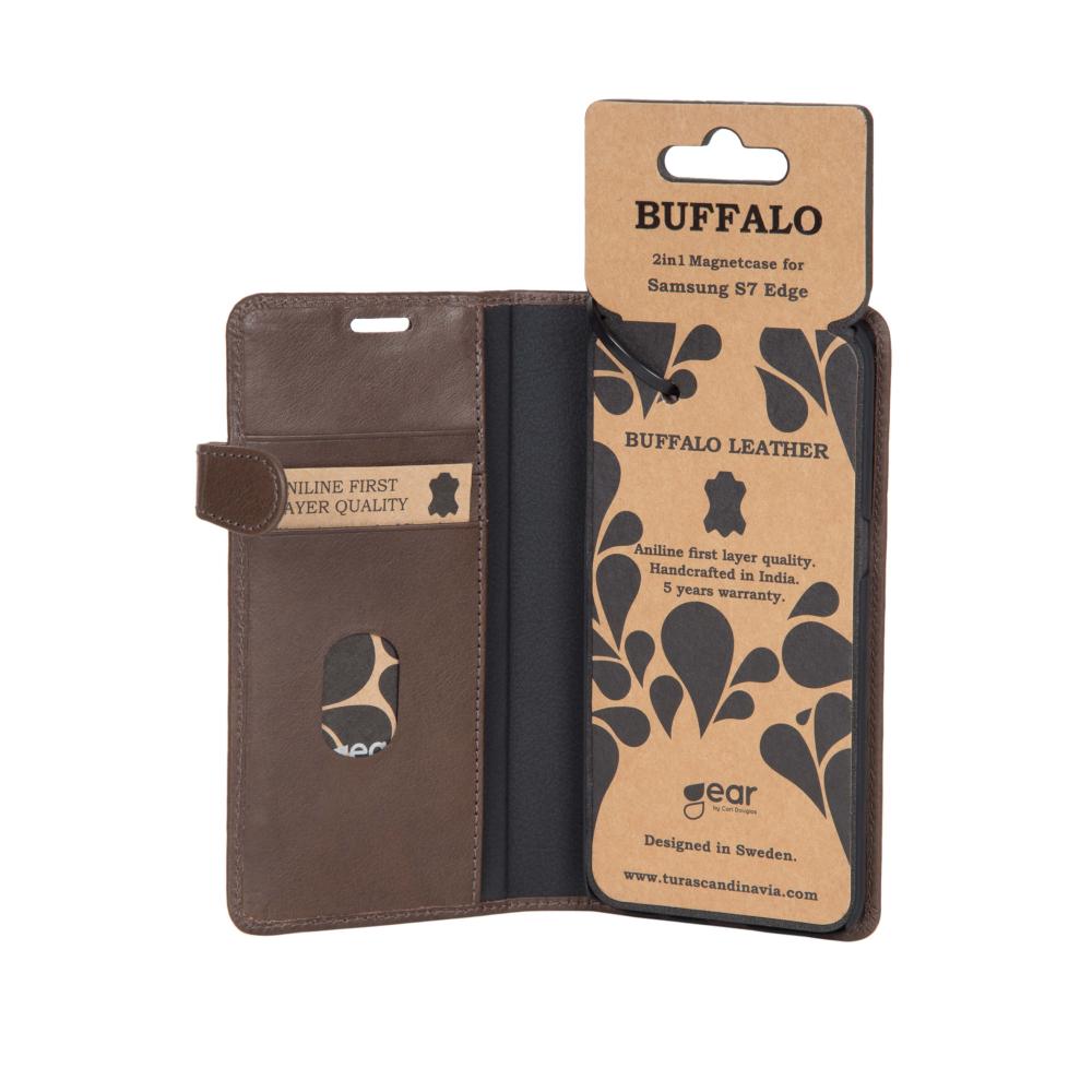 Buffalo Samsung Galaxy S7 Edge Fodral 2in1 Äkta Läder Brun